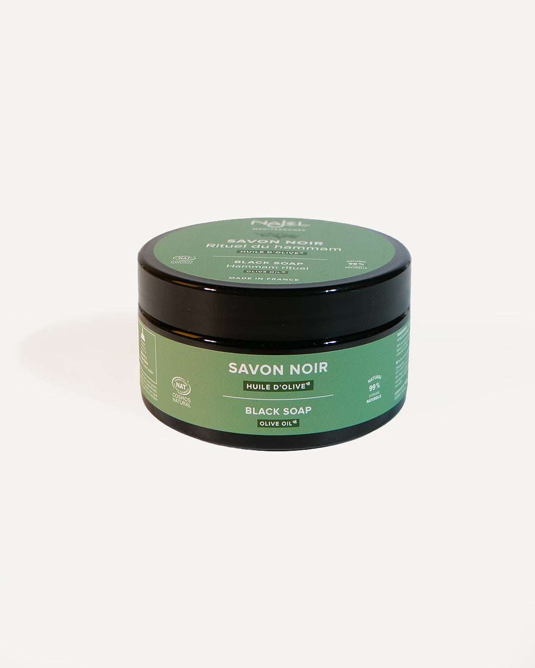 Black soap with olive oil