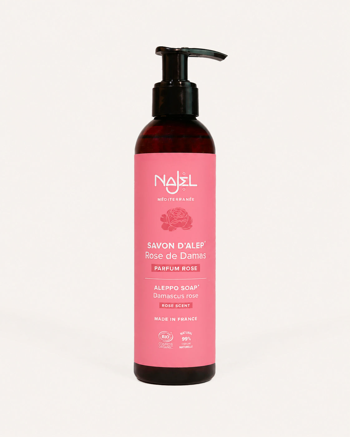 Liquid Aleppo soap with rose scent