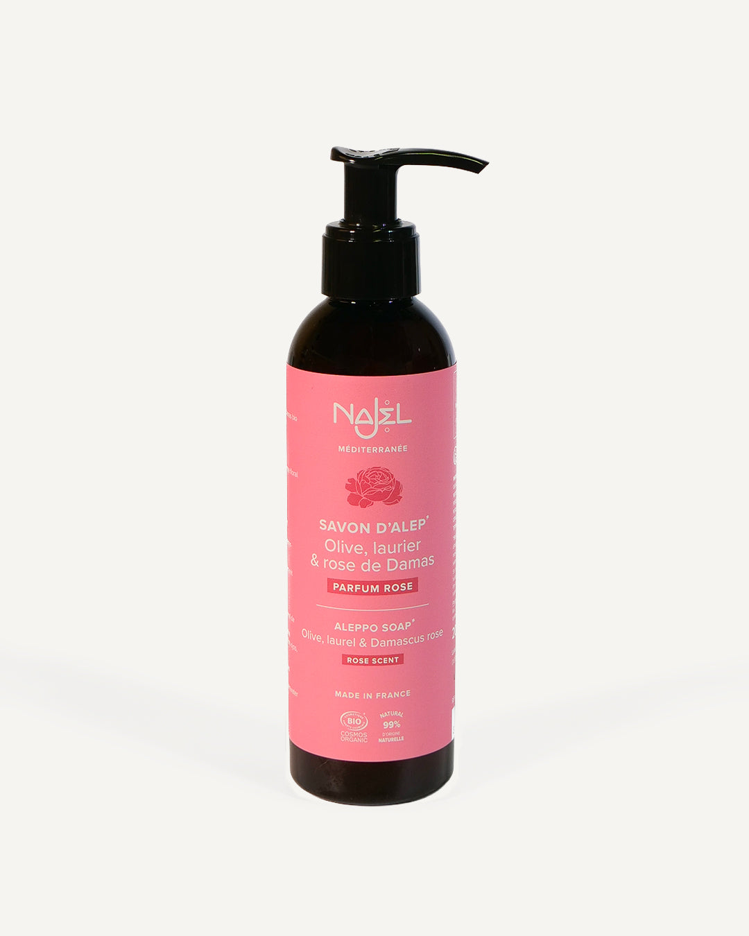 Liquid Aleppo soap with rose scent