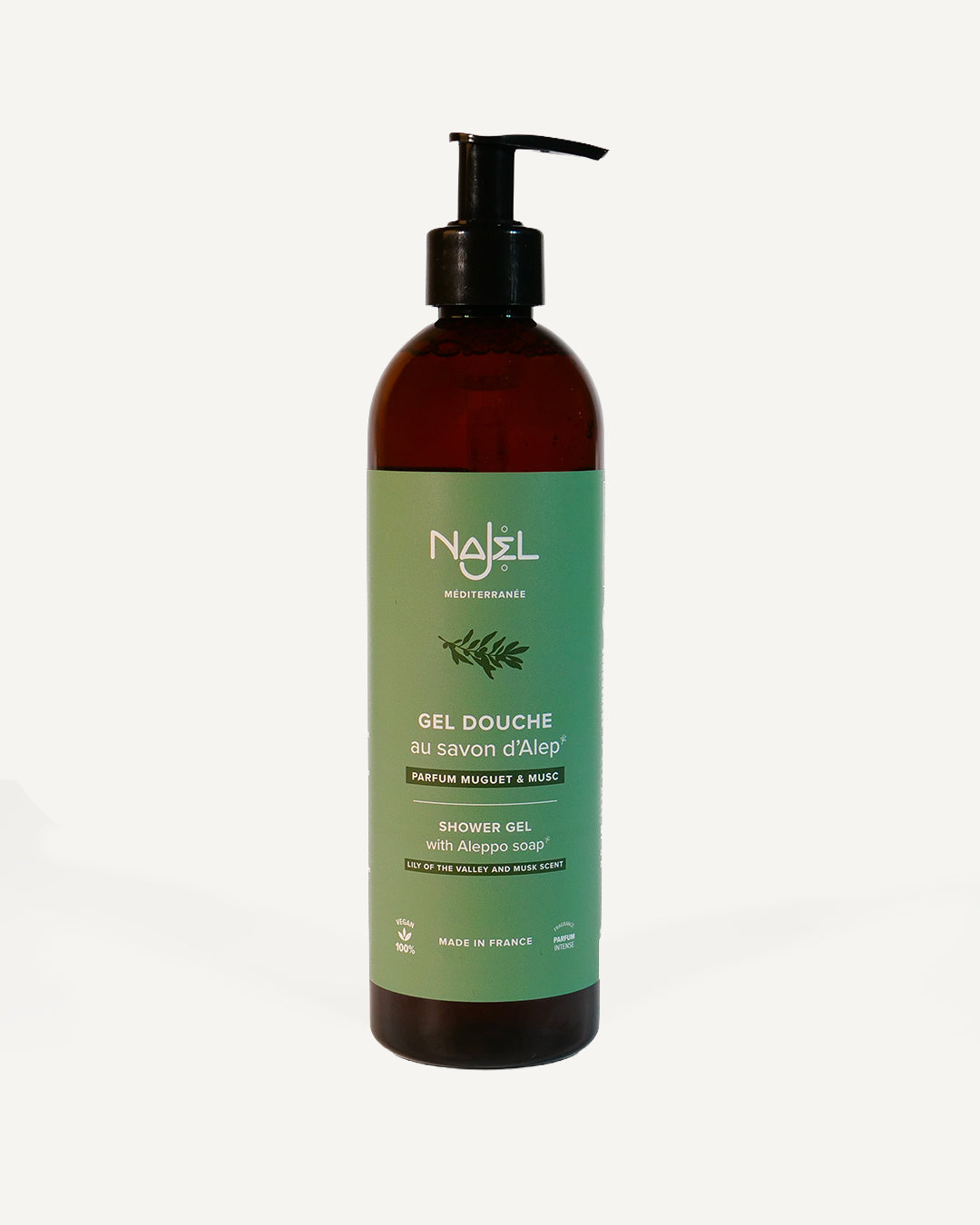 Gel de ducha con intenso aroma a lirio de los valles y almizcle