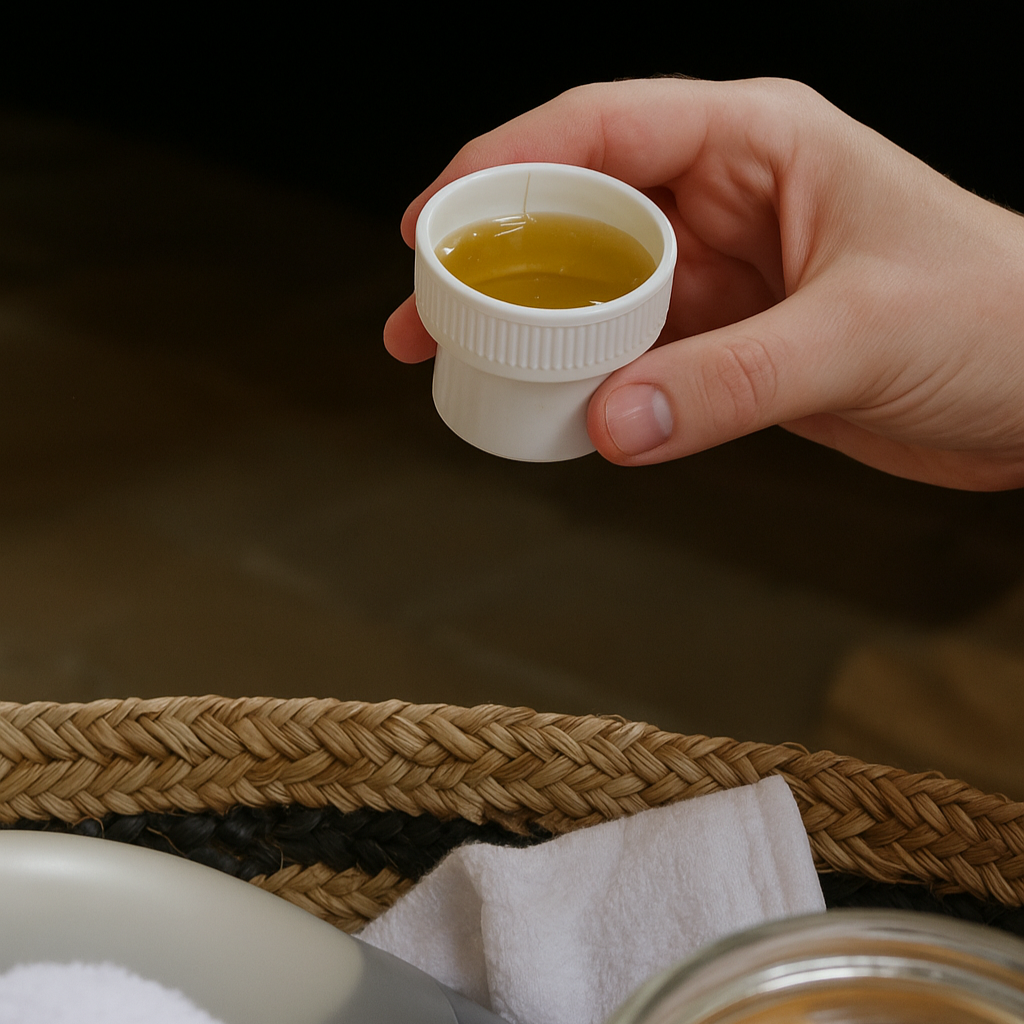 Lessive au dessus d'une panière de linge Najel