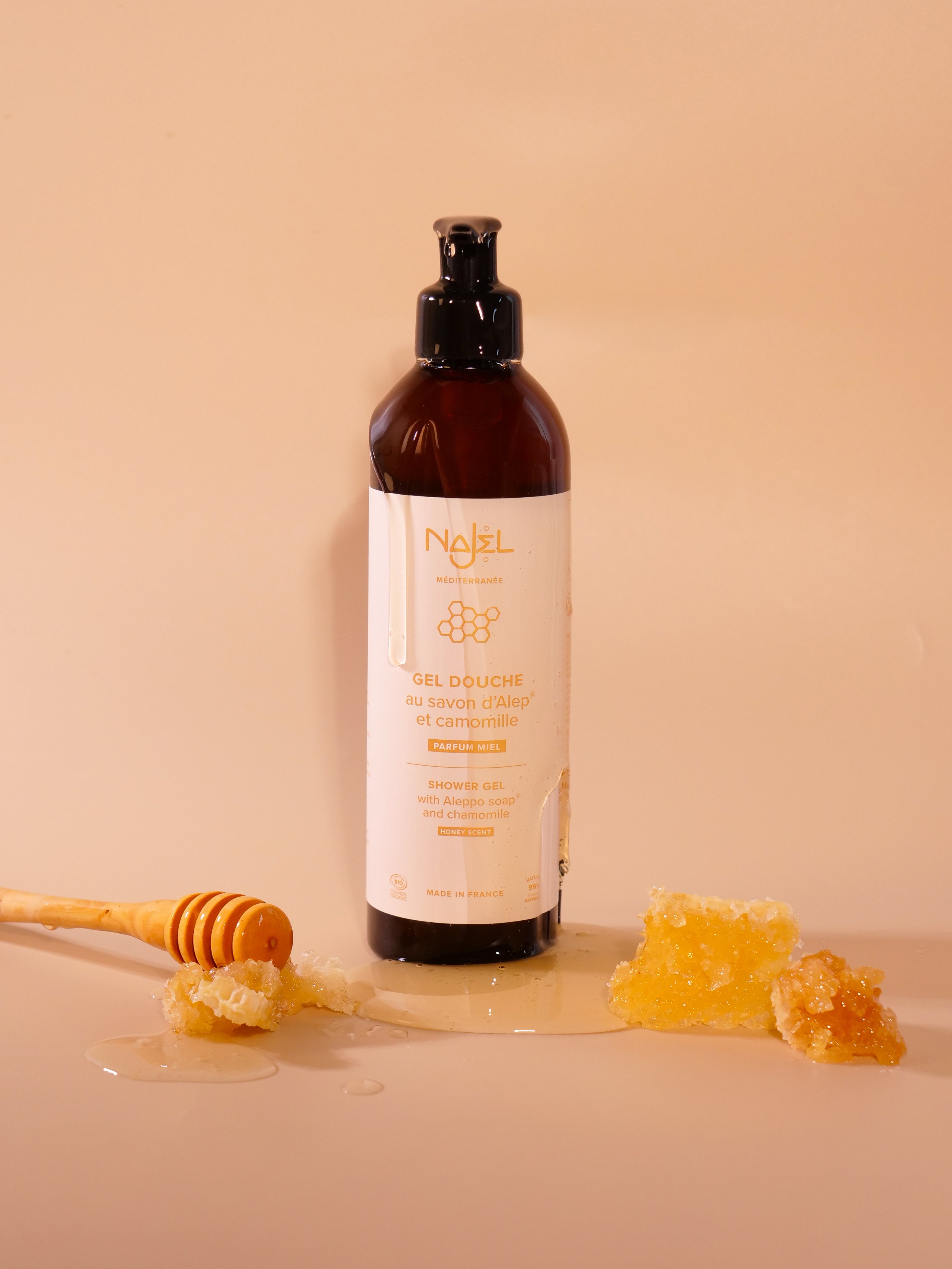 Gel douche parfum miel