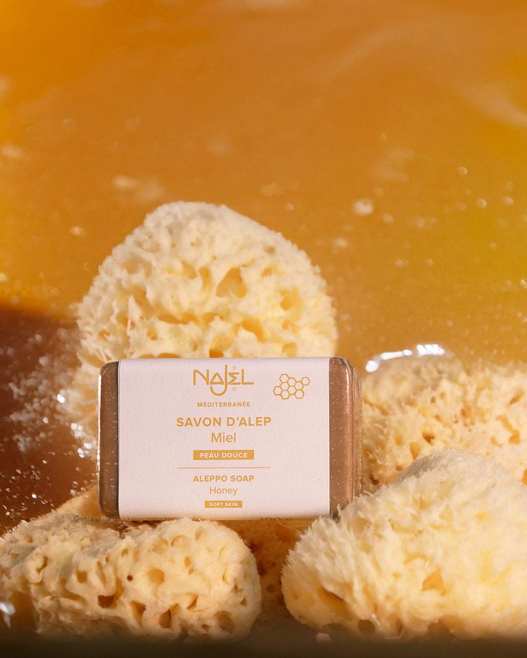 Savon d'Alep au miel-Savon d'Alep solide enrichi-Najel