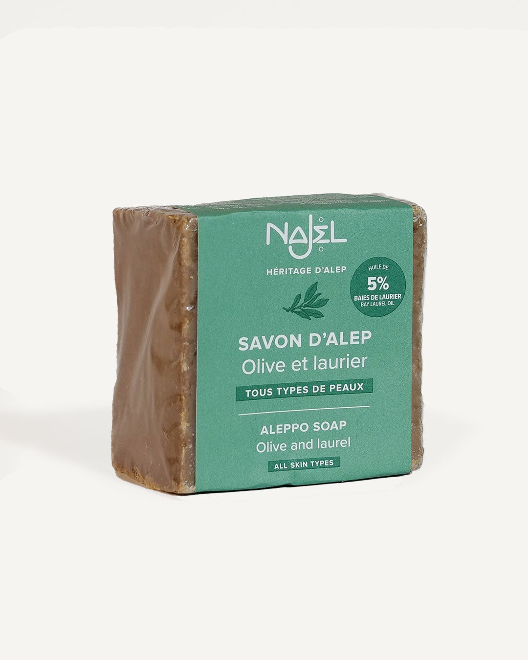 Savon d'Alep traditionnel 5% laurier* - 200g-Savon d'Alep traditionnel-Najel