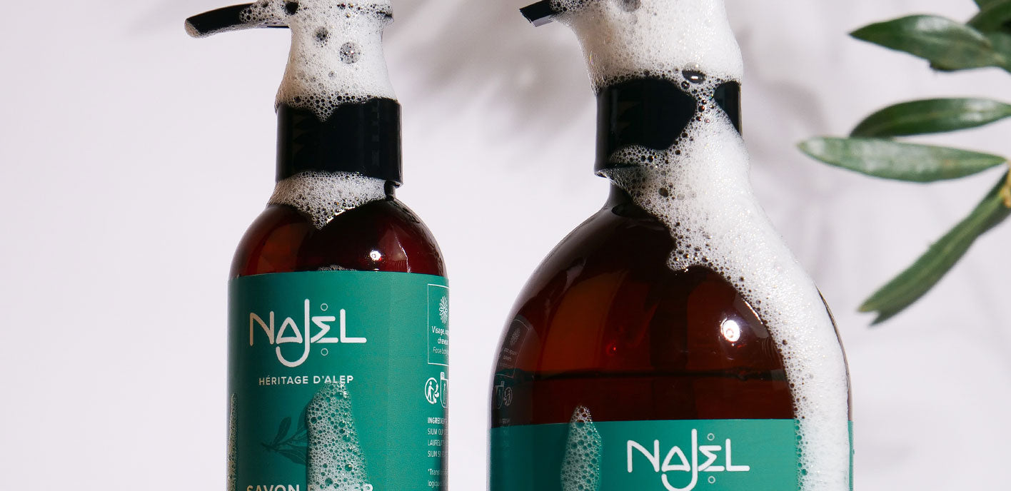 Savon d'Alep liquide Najel | Tout type de peau Savon d'Alep liquide Najel | Tout type de peau