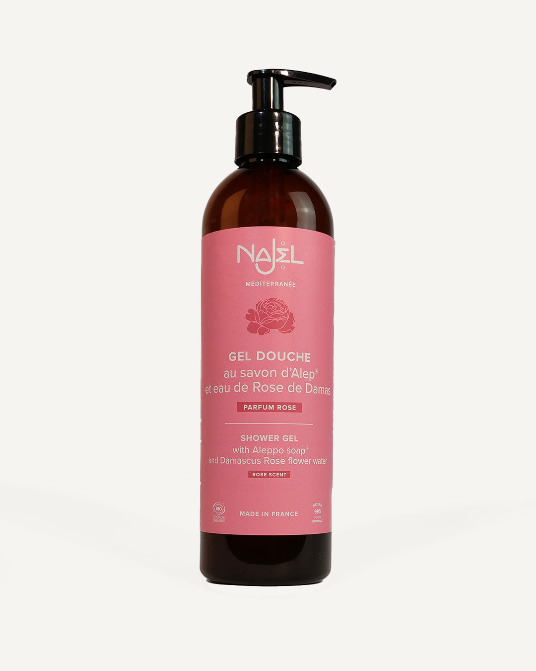 Gel douche parfum rose