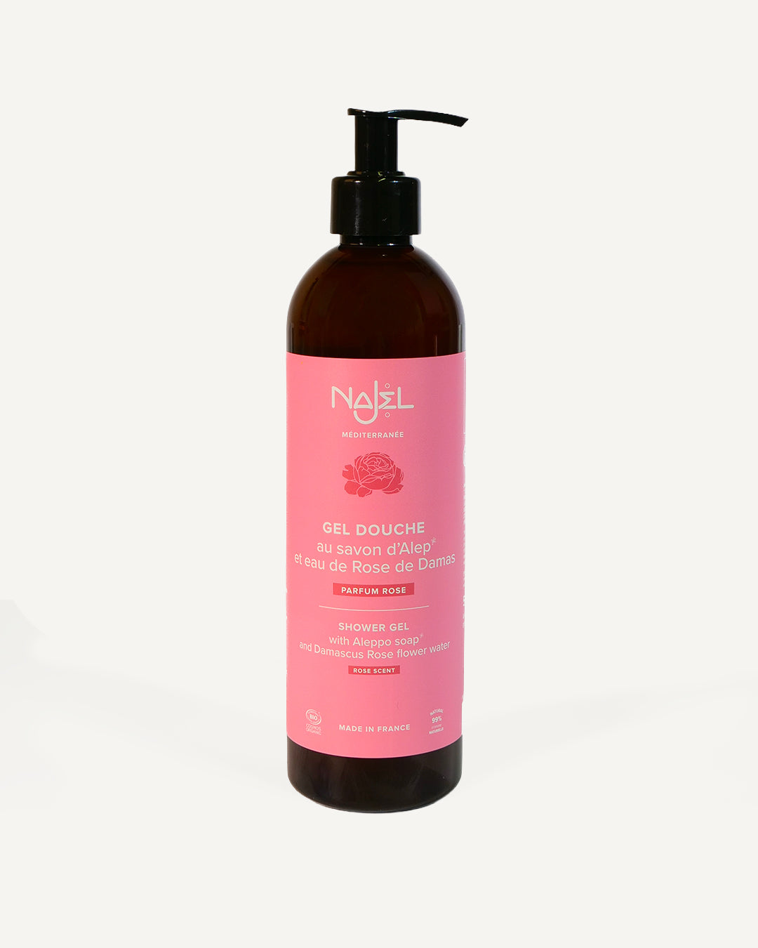 Rose scented shower gel