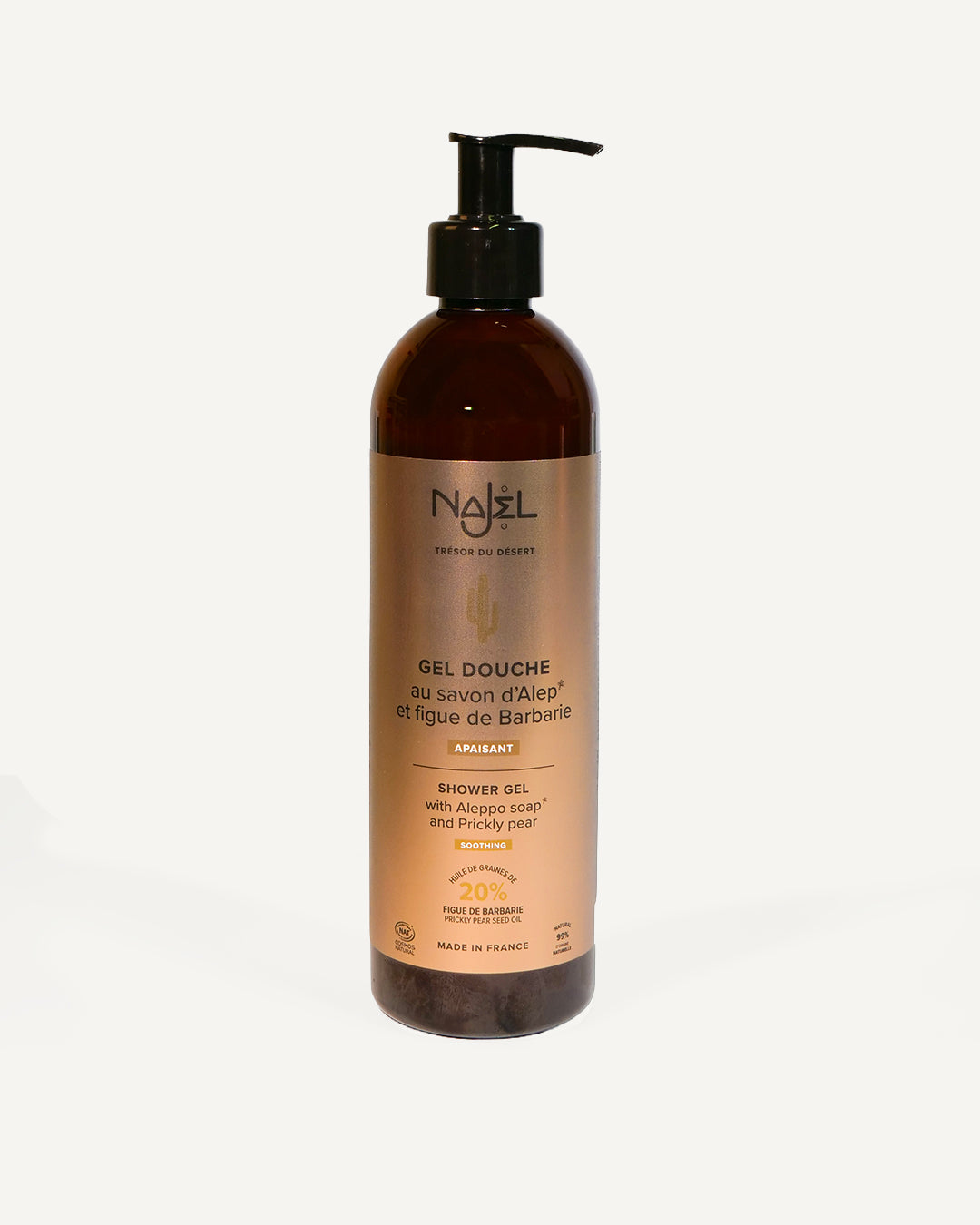 Shower gel with prickly pear oil
