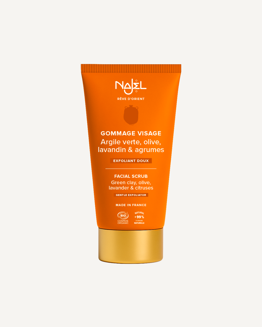 Exfoliante facial de arcilla y cítricos