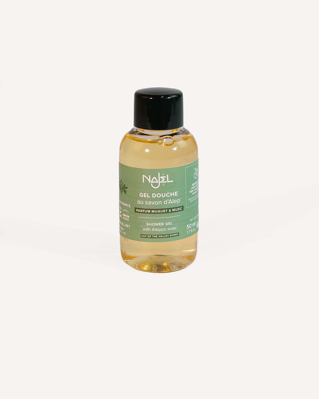 Gel de ducha con intenso aroma a lirio de los valles y almizcle