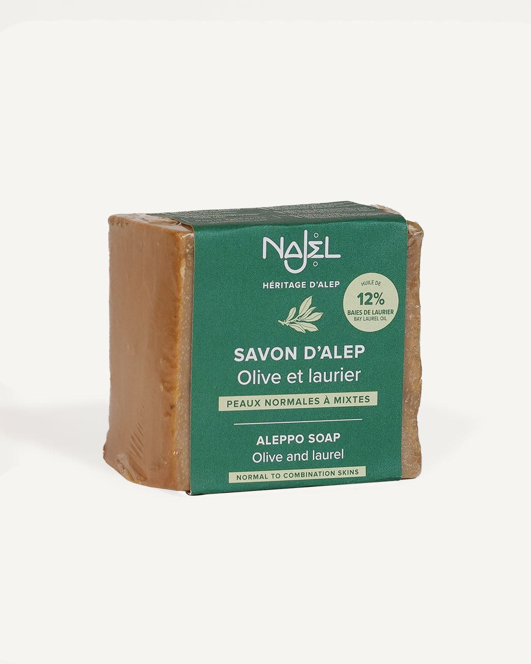 Savon d'Alep traditionnel 12% laurier