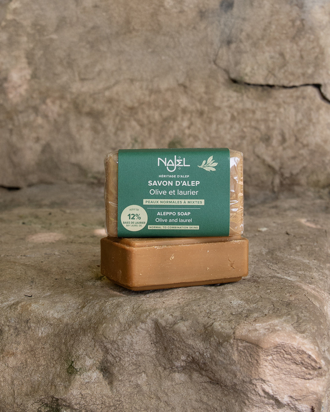 Savon d'Alep 12% laurier-Savon d'Alep solide enrichi-Najel