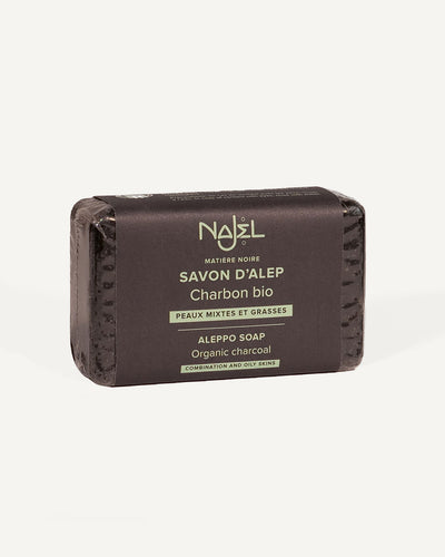 Savon d'Alep au charbon végétal bio-Savon d'Alep solide enrichi-Najel